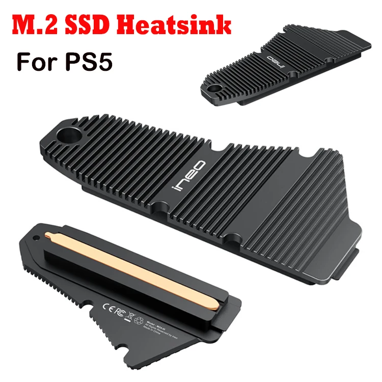 

For PS5 NVMe Solid State Drive Radiator With Thermal Pad M.2 SSD Heatsink Heat Dissipation Cooling Cooler for PS5 Game Console