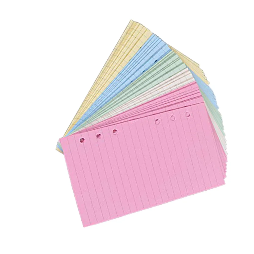 

Paper Loose Leaf A6 Refill Binder Planner Lined Filler Inserts Refills Notebook Hole Ruled Sheet Ring Note Colorful Book Journal