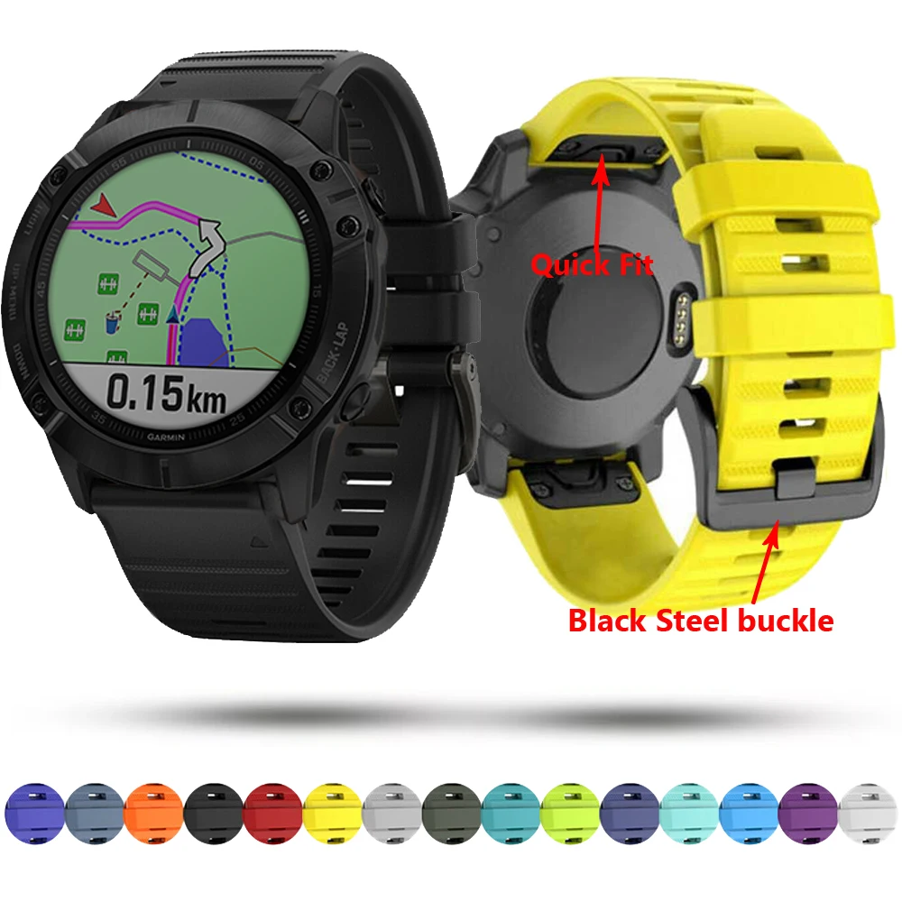 Silicone Strap For Garmin Epix Gen 2 Forerunner 955 945 Approach s60 s62 instinct Descent G1 Smartwatch Band Wristband Bracelet