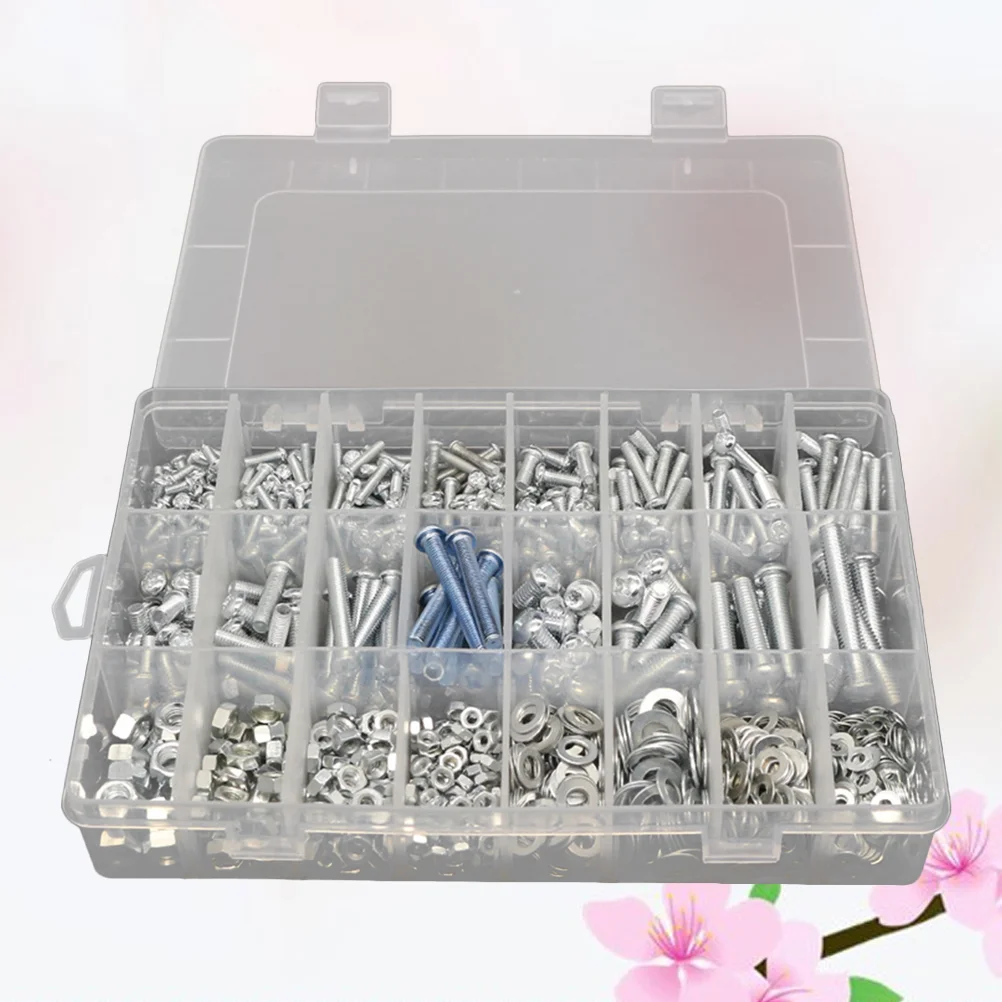 

24-lattice Boxed DIY Tool Screw Set Screw Nut Bolt Screw Washer Set