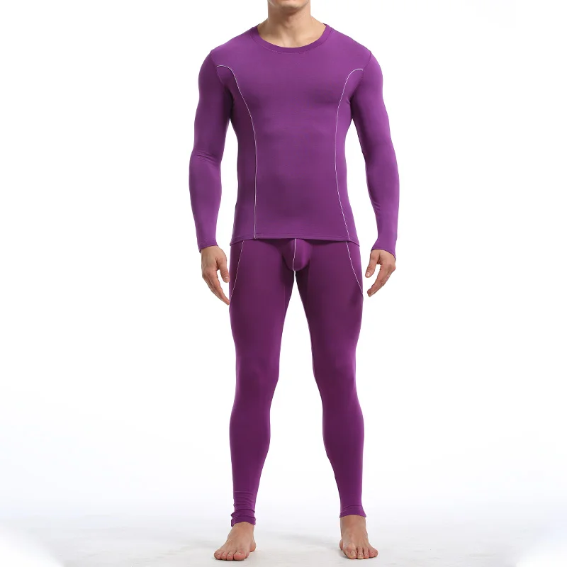 Thermal Underwear Sets For Men Winter Thermo Underwear Long Johns Winter Clothes Men Thick Thermal Clothing Solid Drop Shipping