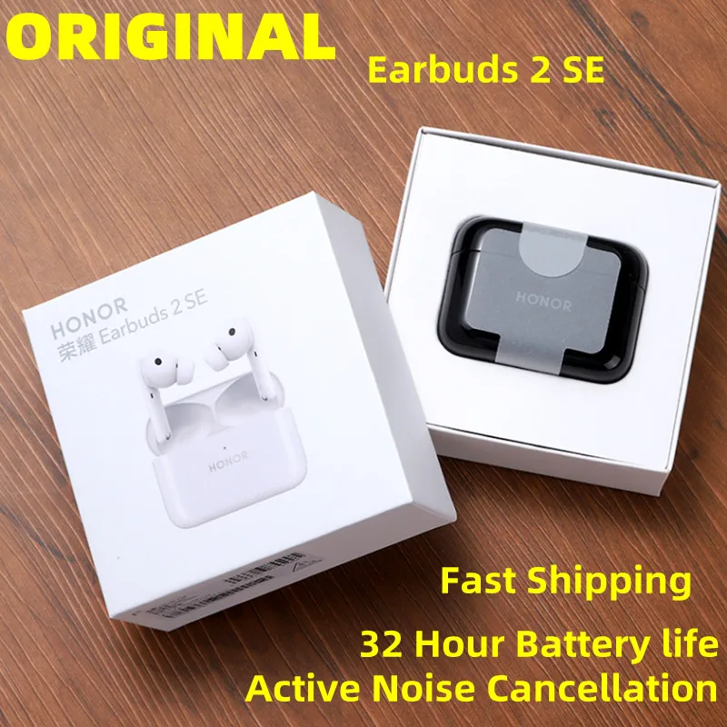 

New Honor Earbuds 2 SE TWS Earphone Wireless Bluetooth 5.2 Active Noise Cancellation IPX4 Waterproof 32 Hour Battery life