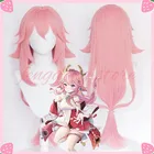 Парик для косплея Genshin Impact Yae Miko, термостойкие синтетические волосы длиной 80 см, для косплея