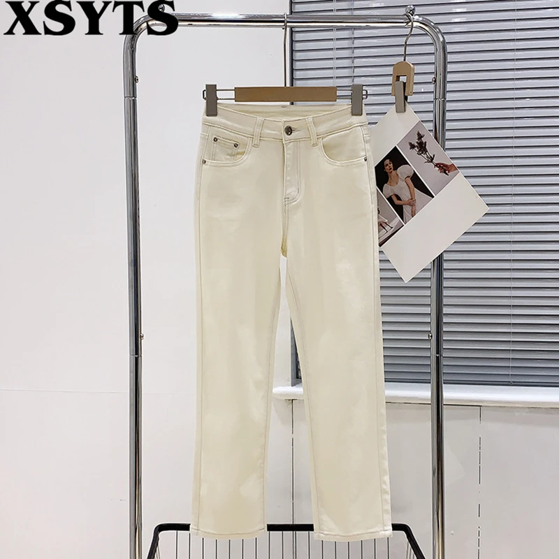 

Vaqueros Pants Pantalones De Jeans Mujer Female Calça Jeans Feminina Beige Jean trousers Women 2022 Slim Straight Cowboy Baggy