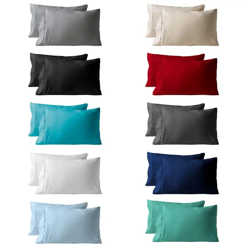 

Simple Envelope Closed Pillowcase Soft Bed Pillowslip Pillowcase Solid Color Pillow Case Bedding Black Pillow Cover #WO