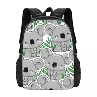 koala and leaves cartoon school bags fashion backpack teenagers bookbag mochila casual backpack