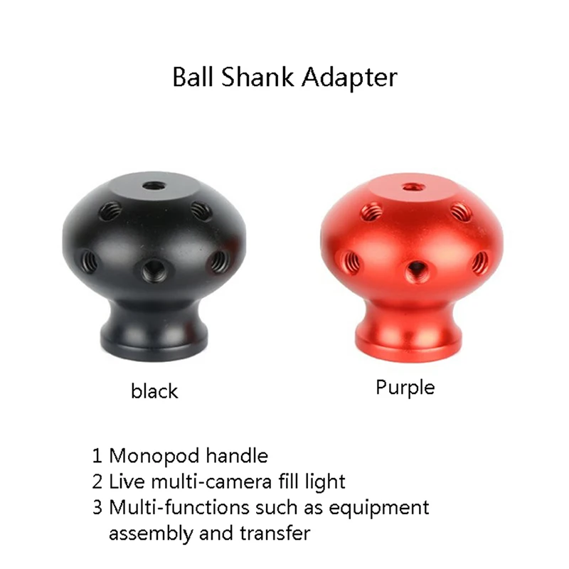 

Универсальный металлический волшебный шар + 2x1/4-1/4 "винт адаптера для штатива