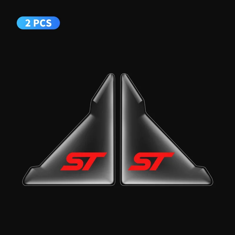 

2 шт., прозрачные наклейки на угол двери автомобиля, предотвращающие столкновения, наклейки для Ford ST Line Fiesta Focus Mondeo Kuga Ranger Mustang Transit