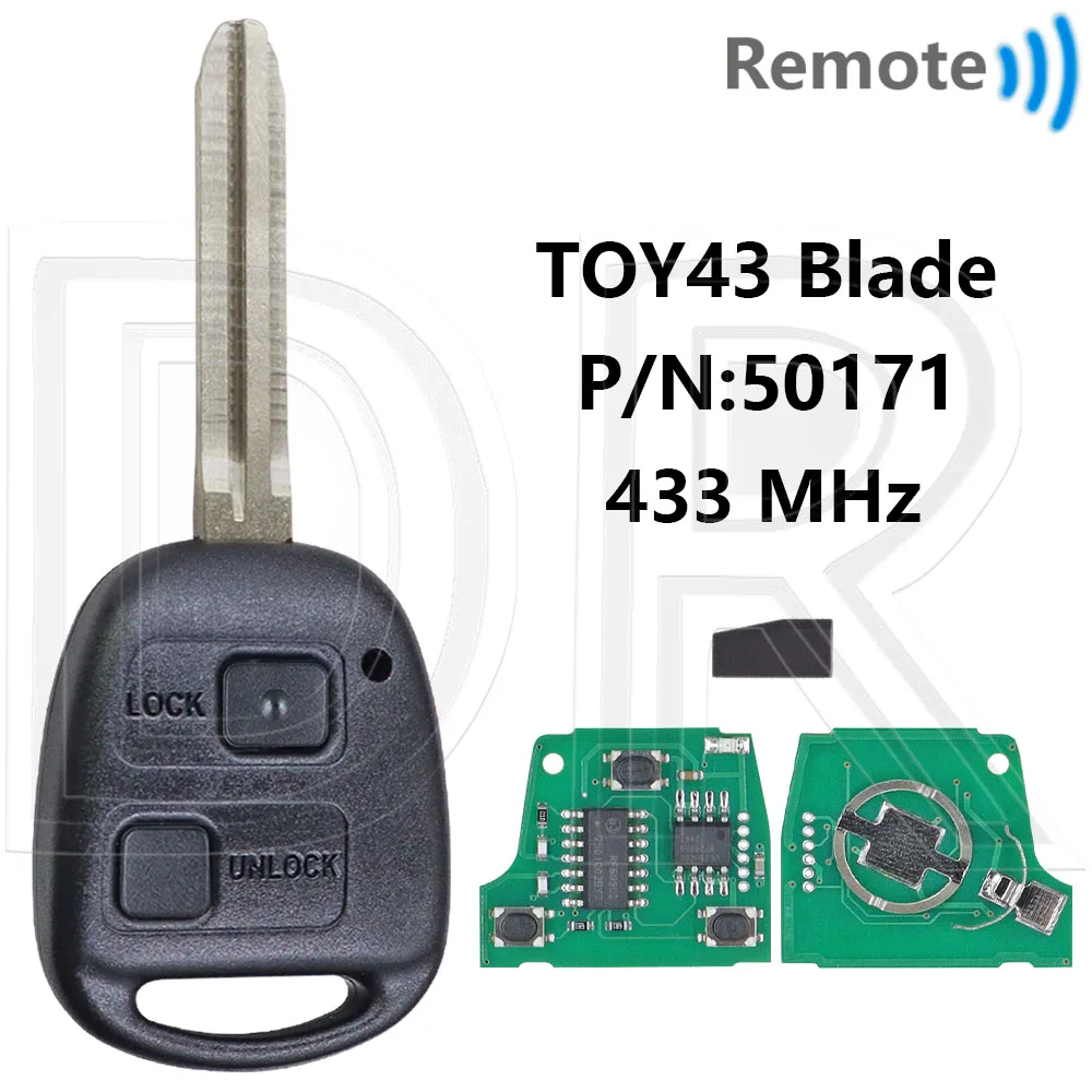 

Отличный P/N: 50171 433 МГц 4C/4D67/4D68 чип автомобильный дистанционный ключ для Toyota Land Cruiser Prado RAV4 Kluger Previa FJ Cruiser Tarago Lexus
