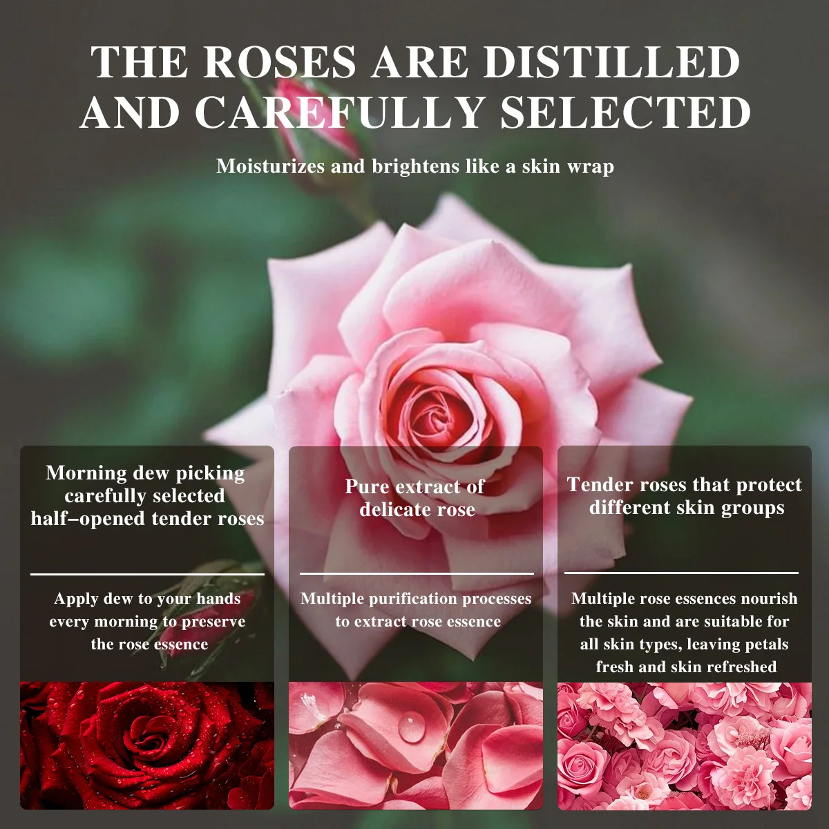 Сыворотка с розой, натуральная осветляющая сыворотка с розовым сиянием, корректирующая коллагеновая увлажняющая, укрепляющая для ухода за лицом (art.: 3920d39856396) - 3920d39856396