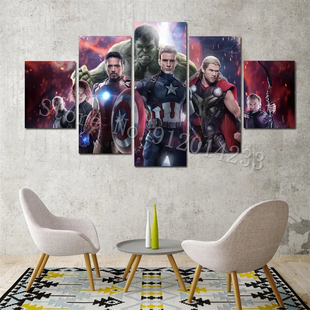 Набор для рисования на холсте мстители 5 шт. |