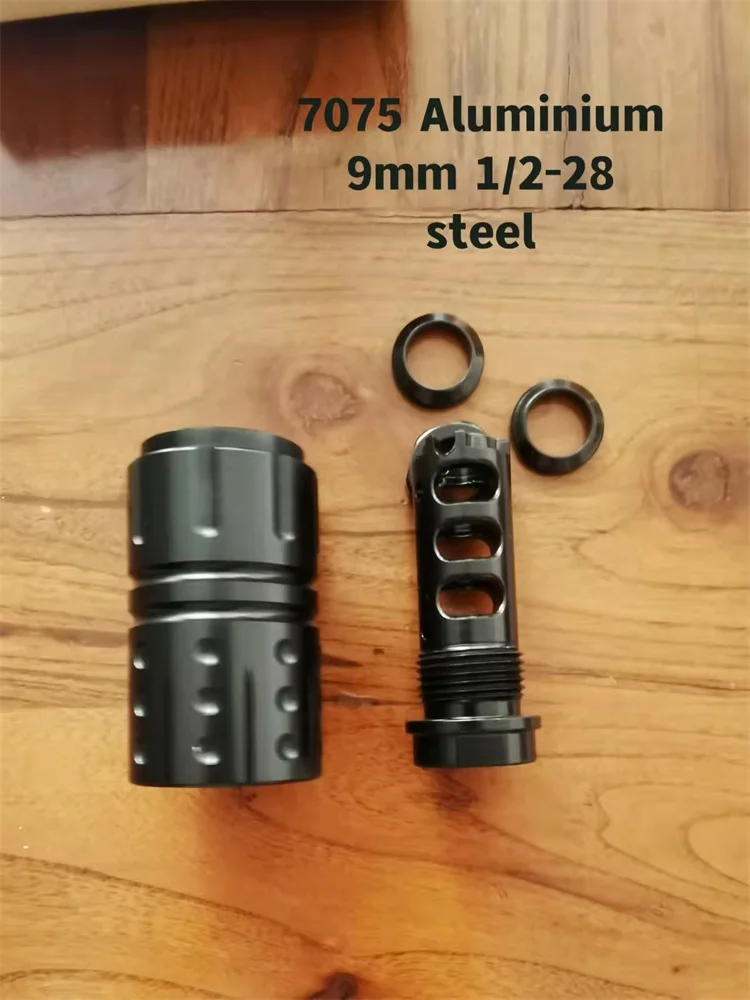 

Muzzle Brake Adapter 1/2-28RH to 13/16-16 Thread Protector Combo .223 .5.56 Support For 9mm Ruger 1022 10/22 Airsoft AR15