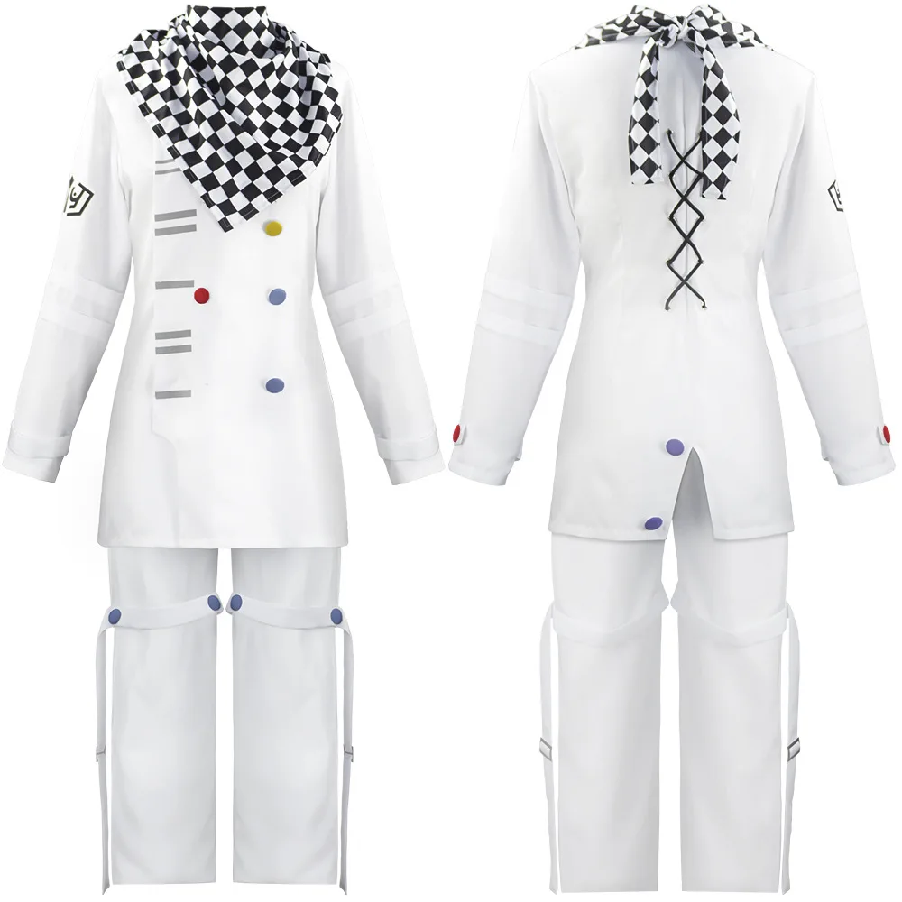 

Game Danganronpa 3 Kokichi Oma Cosplay Costume Wig Cloak Cape White Suit Unisex Cloak Full Set Halloween Carnival Costume