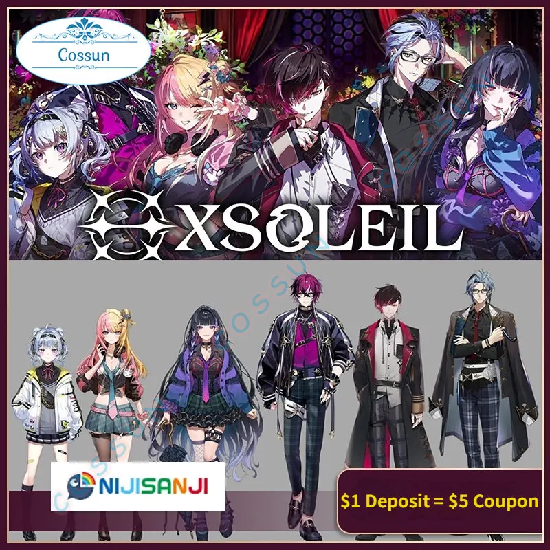 

$1 депозит = $5 купон Vtuber xсолей Doppio Dropscythe /Hex Haywire/Ver verмиллионов/Meloco Kyoran/Zaion LanZa Косплей Костюм