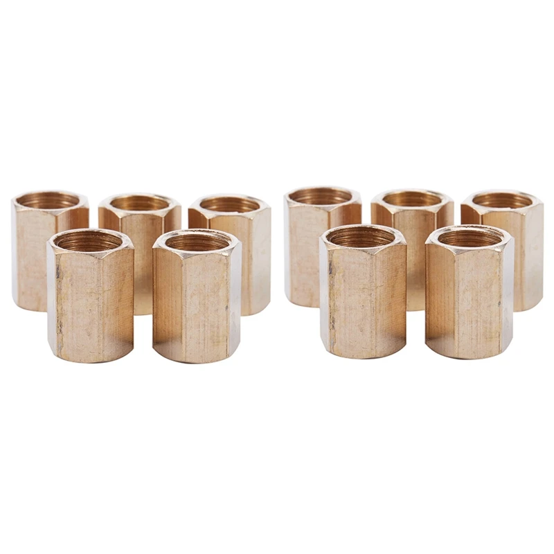 

10Pcs 1/4 Inch BSP Female Thread Straight Pneumatic Connector Joint Adapter