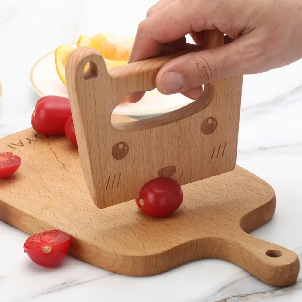 

Practical Wooden Cutter Safe Interactive Toy DIY Long Lasting Fruits Vegetables Kids Cutter for Cooking Vegetable Cutter
