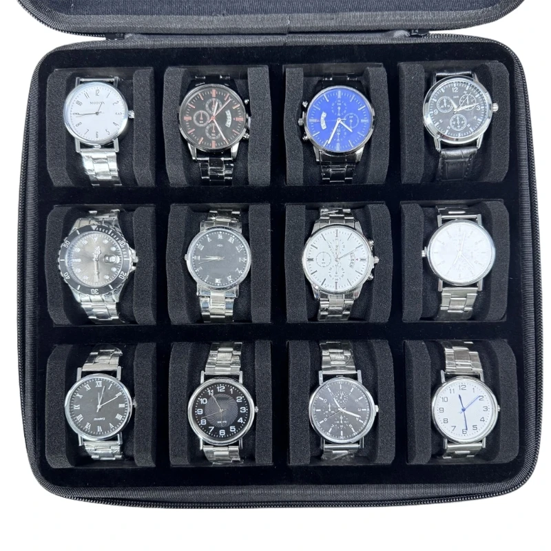 Новинка 2023 12-слотовая защитная коробка для часов стильная коллекции витрина