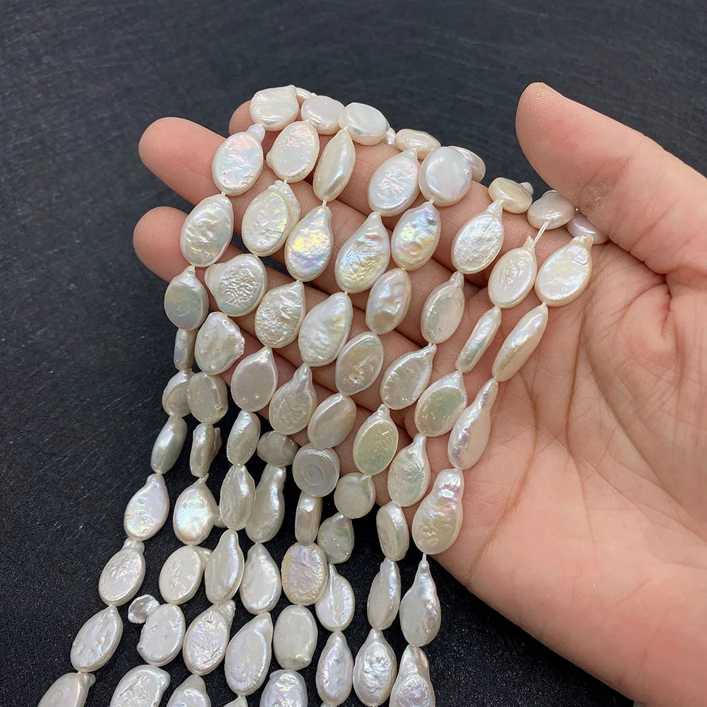 

Fashion Oval Shaped Beads Natural Freshwater Pearls 9x15mm Beads for Jewelry Making Necklace Bracelet Earrings Charm Accessories