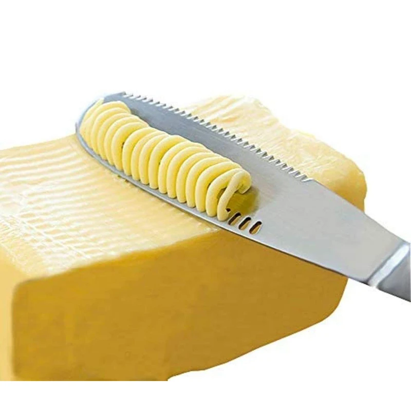 

3 in1 Butter Knife Holes Cheese Dessert Knife Stainless Steel Cheese Tools Graters Slicers Jam Knife Kitchen Cutlery