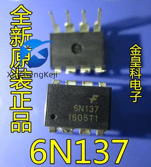 30pcs original new 6N137 6NI37 DIP-8 optocoupler