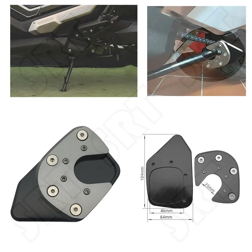 For Honda XADV 750 X-ADV Xadv750 2017 2018 2019 2020 Motorcycle accessories Side parking Kickstand Support Plate Extension Pad