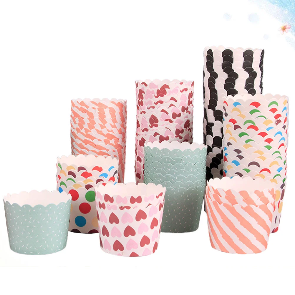 

Baking Cups Cup Muffin Cupcake Paper Liners Cake Dessert Holders Tray Wrap Day Valentines Greaseproof Liner Polka Decorative