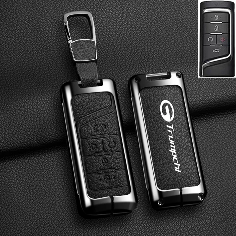 

Чехол для автомобильного дистанционного ключа для GAC Trumpchi GS7 GS8 GM8 GS5 GA6 GM6, кожаный защитный держатель для ключей из цинкового сплава, брелок, автоаксессуары