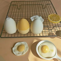hechen easter egg scented candle silicone mold diy creative cute omelette candle mold soap mold geometric candle making jar