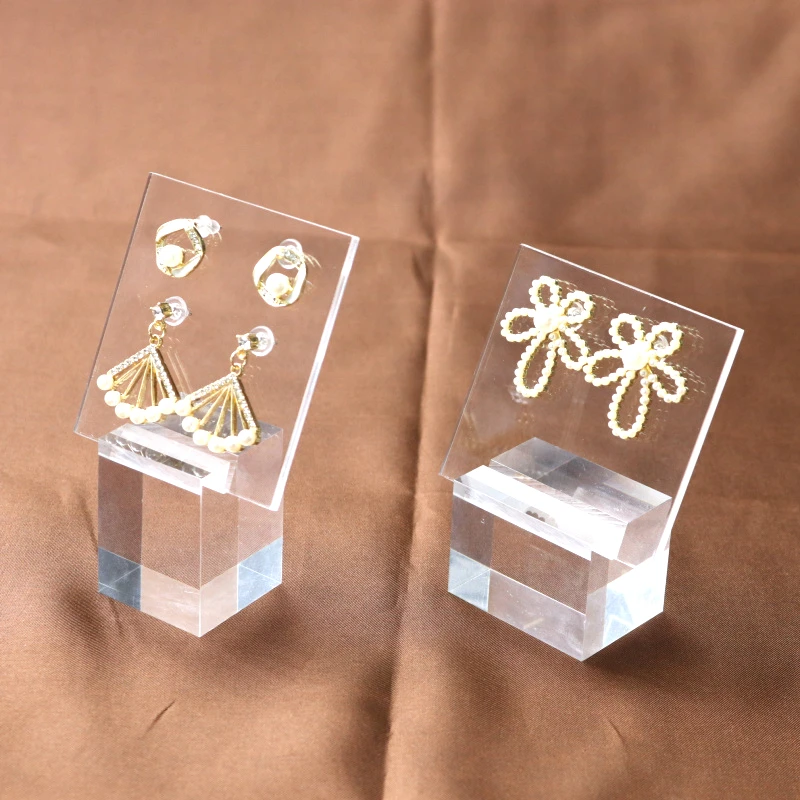 

Clear Earring Stand Jewelry Display Organizer Earrings Pendants Bracelets Jewelry Holder With Acrylic Base Earrings Storage Case