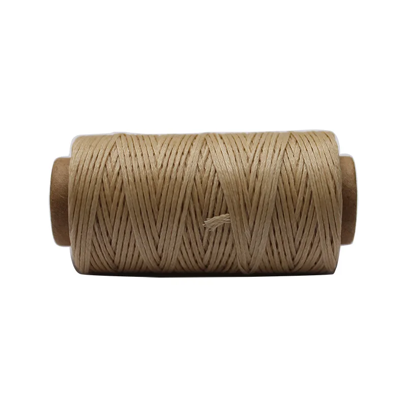 

Apricot Braided Waxed Thread Cord Cordage Leather Work Hand Sewing Stitching Craft Tool Flat 0.8mm 50m Multi Color