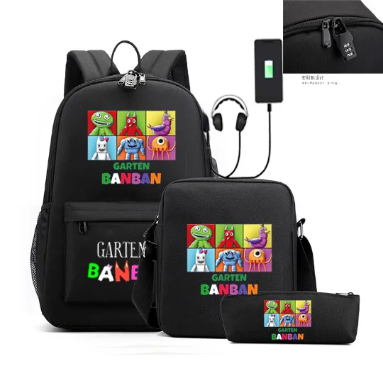 

Garten of Banban Class Garden Game Elementary and Middle School Students School Bag Pencil Case Three-piece Backpack