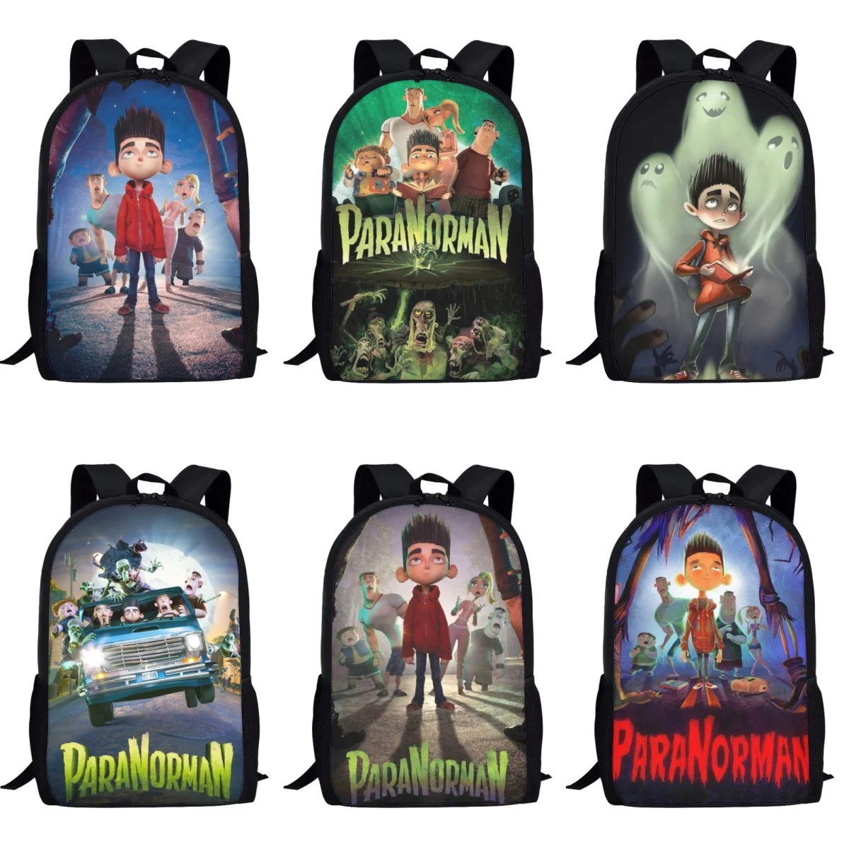 Paranorman Movie Cartoon Girls Boys School Bags Casual Back to School Children Backpack Bookbag for High School Student Mochila