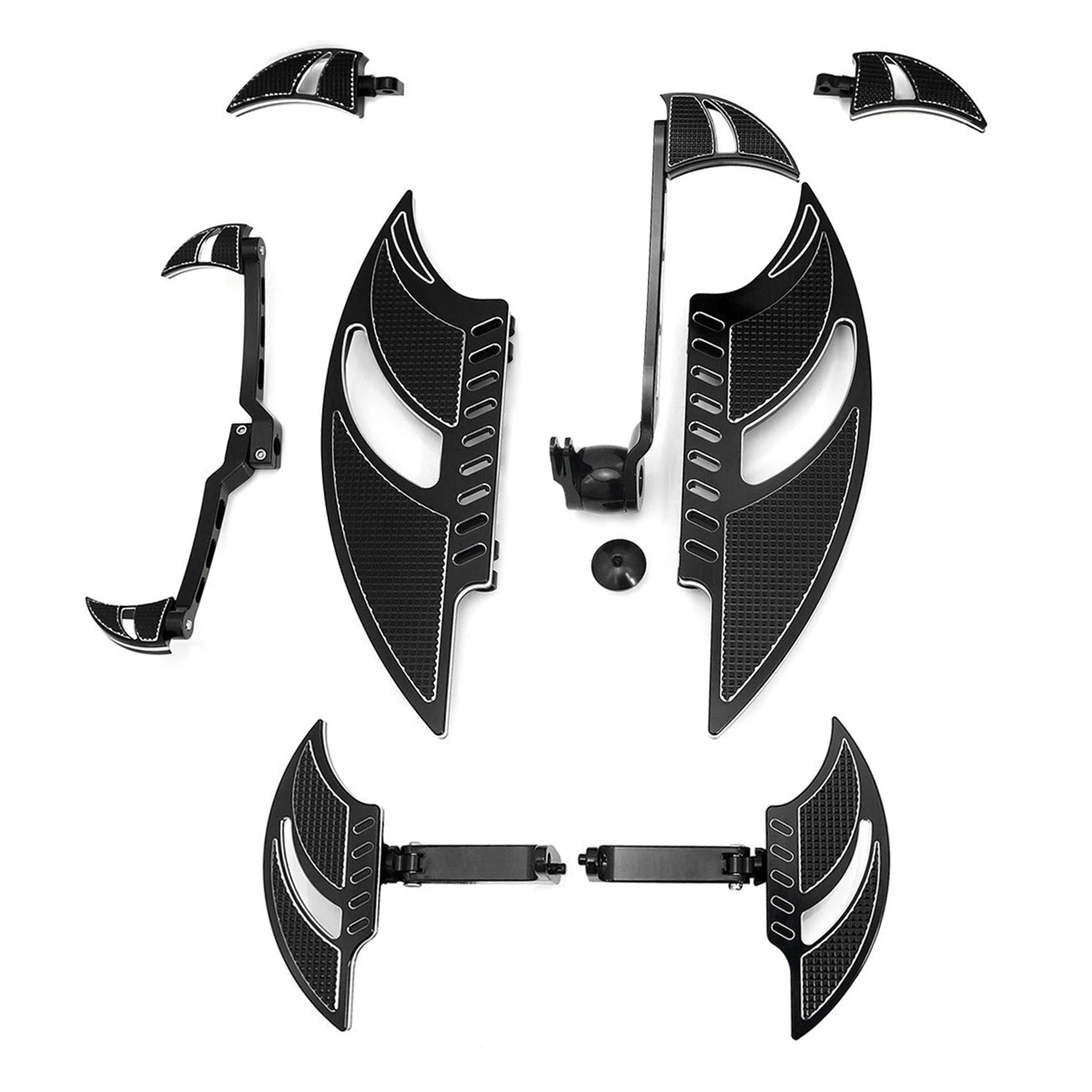 Фото Напольные доски Blalck для harley Touring, черные шоссейные колки Blade Street Glide FLHX CVO, рычаги переключения передач, тормоза Electra №1