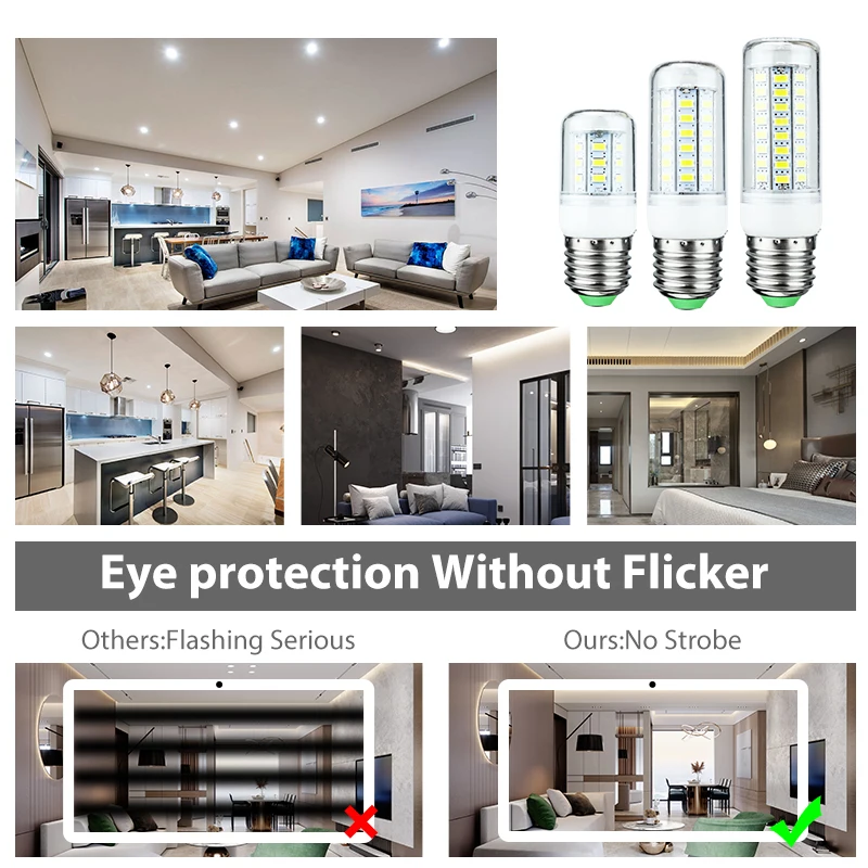 Светодиодсветодиодный лампа-Кукуруза E27 E14 24 36 48 56 69 72 LED s SMD 5730 220V светодиодная