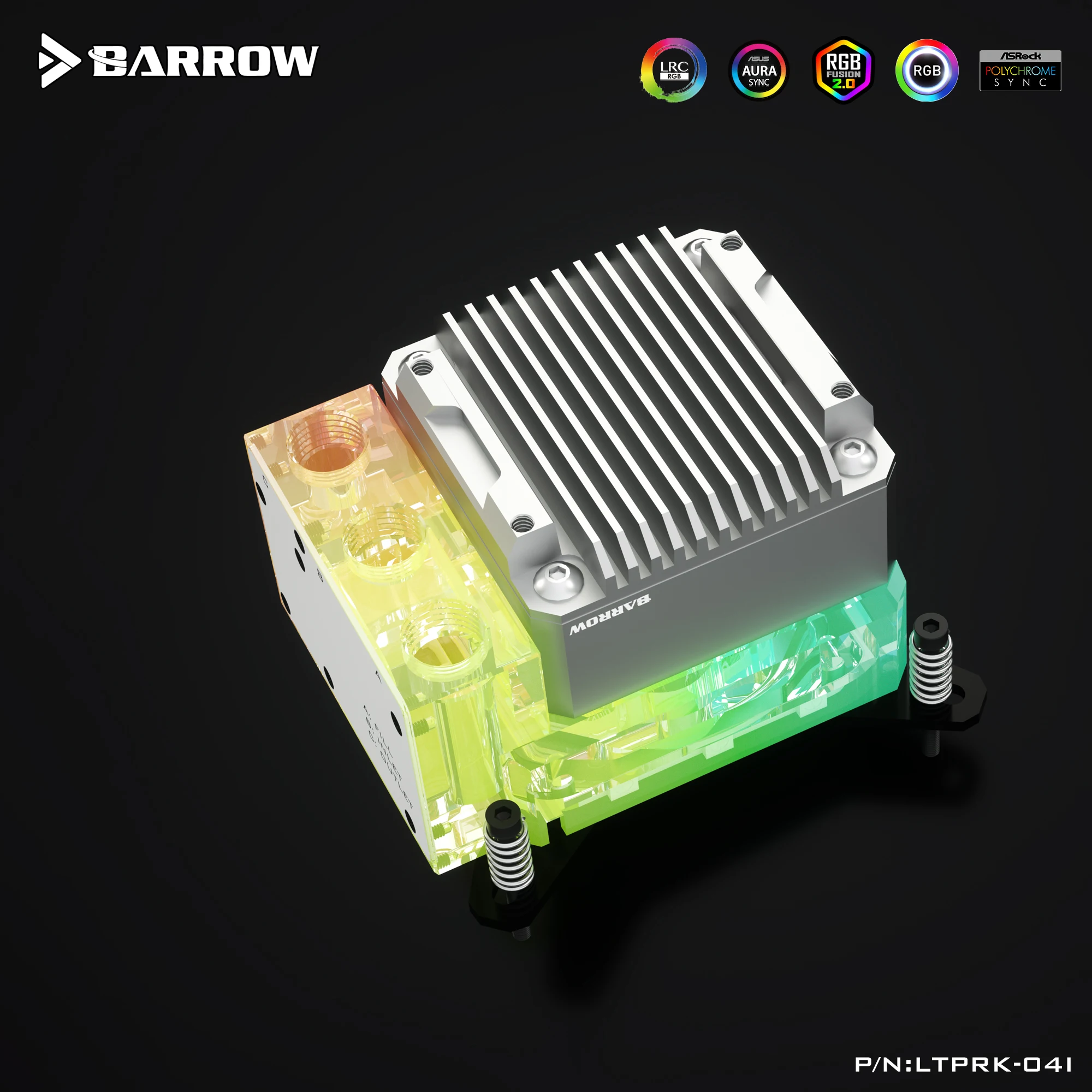 Фото Встроенный водяной охладитель Barrow для процессора Intel LGA1700 1200 115X/AMD, резервуар для водяного блока, ШИМ-насос 17 Вт LTPRK-04I LTPRKA-04 №5
