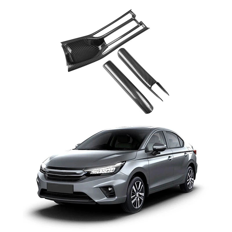 

For Honda City / Hatchback GN2 GN3 2020-2022 Car Console Handbrake Panel&Handbrake Grips Frame Cover Sticker Trim