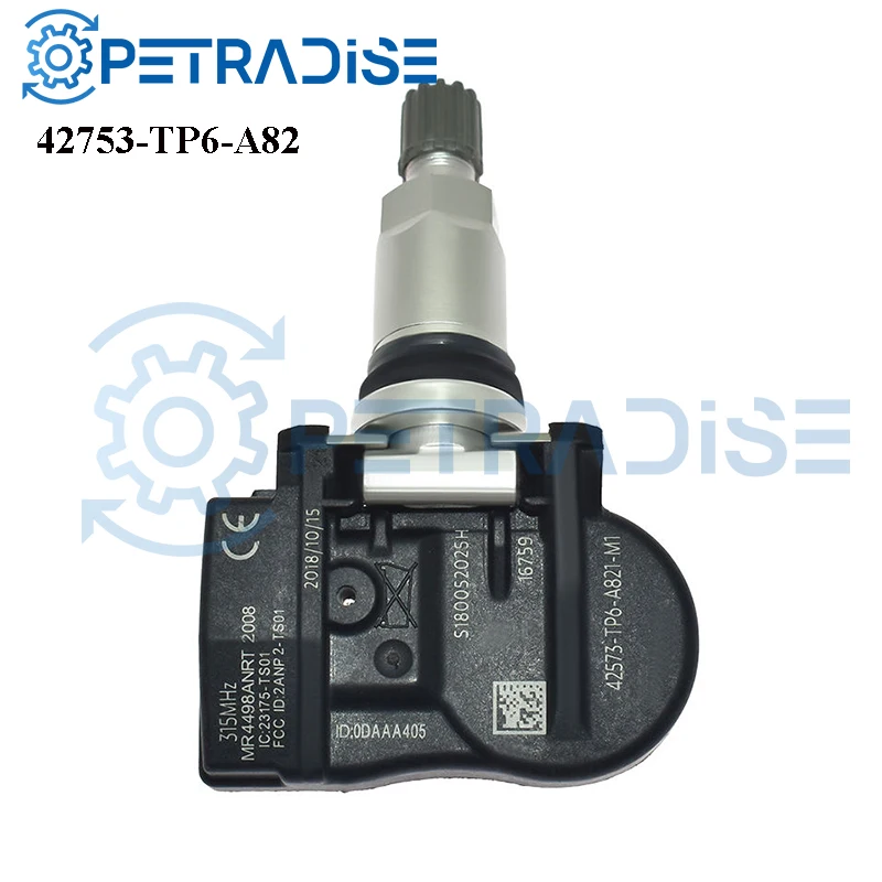 Новый датчик давления в шинах TPMS для Honda Accord Crosstour CR-V 10-15 автозапчасти OEM 42753-TP6-A82