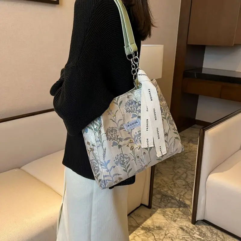 Fashion Handbag Bag Luxury Designer Purses Handbags for Women Canvas Shopper Jacquard Embroidery Summer Beach Shoulder Tote Bag