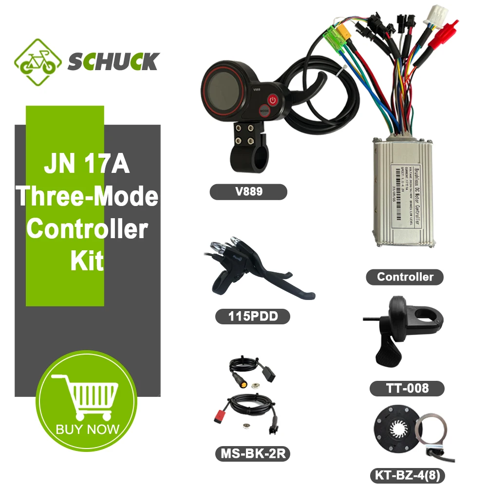 

JN 17A Three-Mode Sinewave Controller Kit with V889 115PDD MS-BK-2R TT-008 KT-BZ-4(8) Use for Electric Scooter without Hall Line