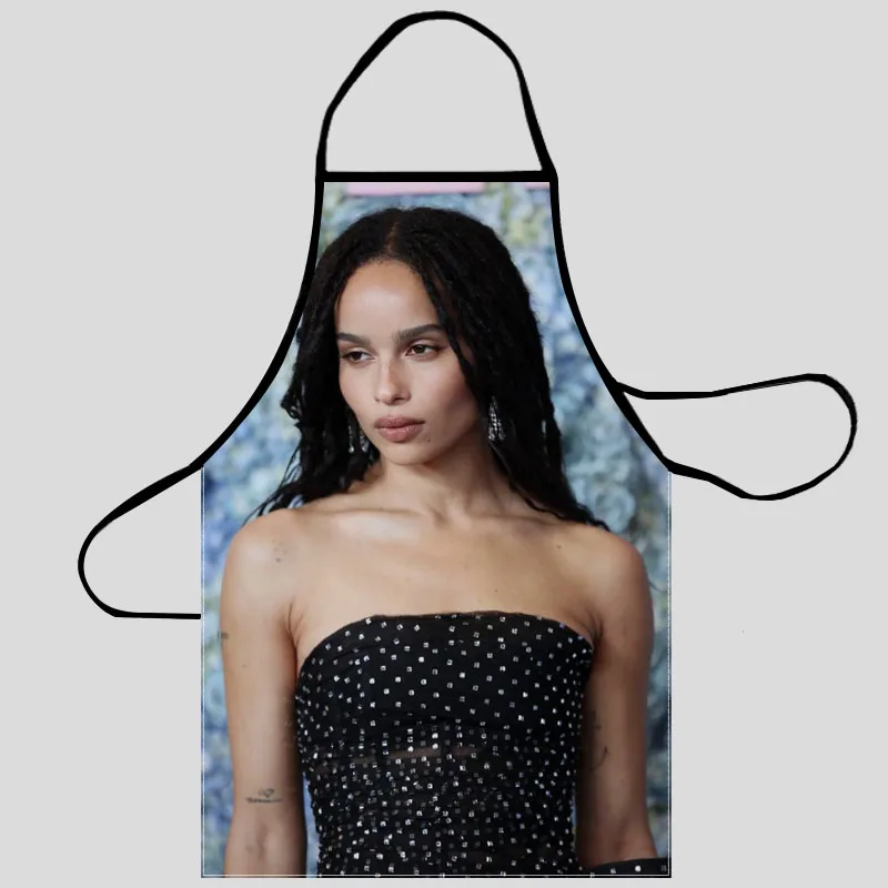 

Новые Кухонные фартуки Zoe Kravitz для женщин, тканевые фартуки из ткани Оксфорд для уборки дома