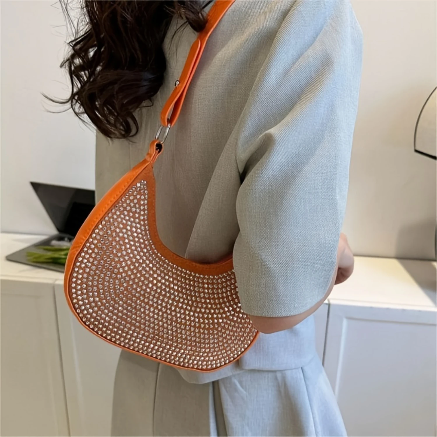 Мини-модная сумка через плечо модная сумка-хобо под мышками женская повседневная