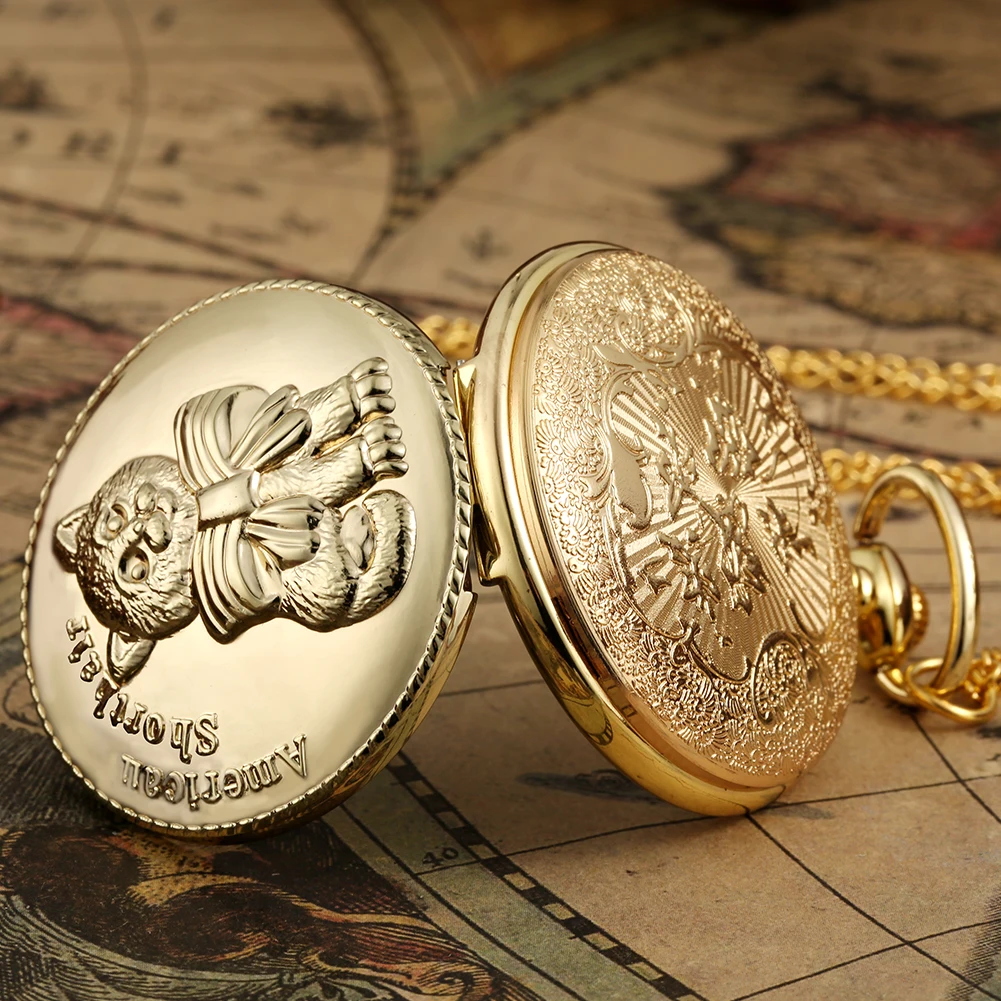 Популярное милое американское короткое ожерелье карманные часы цепочка Кулон