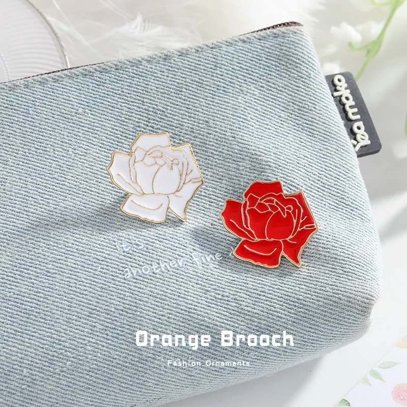 

Rhinestone Red Rose Flower Brooches Pearl Brooch for Women Elegant Tulip Flower Bouquet Bowknot Pins Wedding Party Badge Jewelry