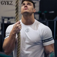 gykz brand t shirt new arrival t shirt shoulder embroidery and printing fast dry short sleeve tshirt o neck men t shirt