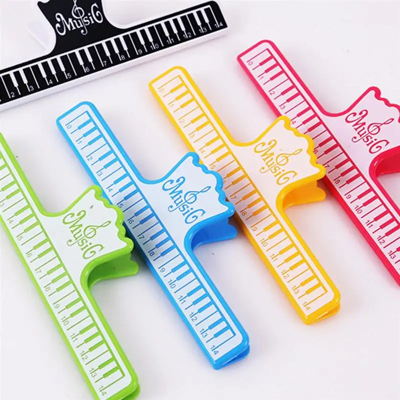

5pcs Colorful Music Score Fixed Clips Book Paper Holder for Guitar Violin Piano Player Multi-functional Spring Clips