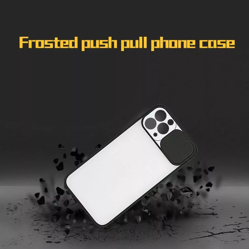 

Silicone For Iphone 11 Pro Solid Color Frosted Push-pull Phone Case Silica Gel Back Cover Soft Mobile Phone Case