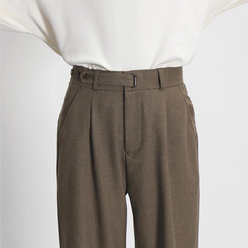 Мужские узкие шерстяные брюки Naples весна-осень 2024 повседневные однотонные