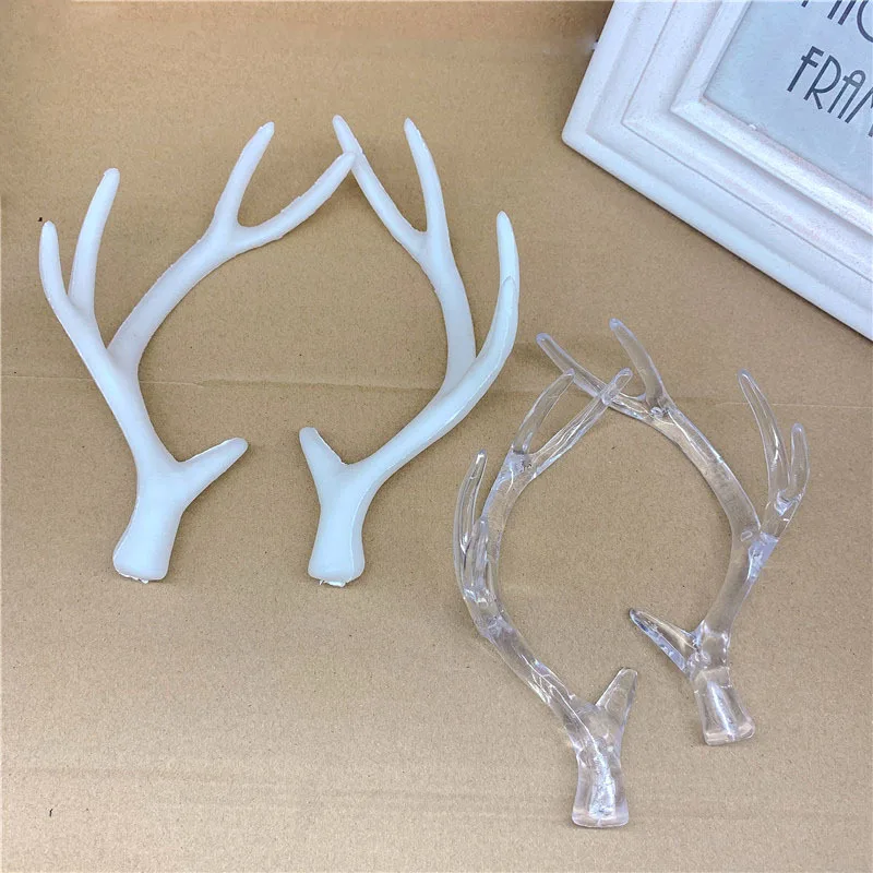 

10pair White Simulation Deer Antlers Animals Horn Ear Party Decoration DIY Accessories Headband Halloween navidad Christmas