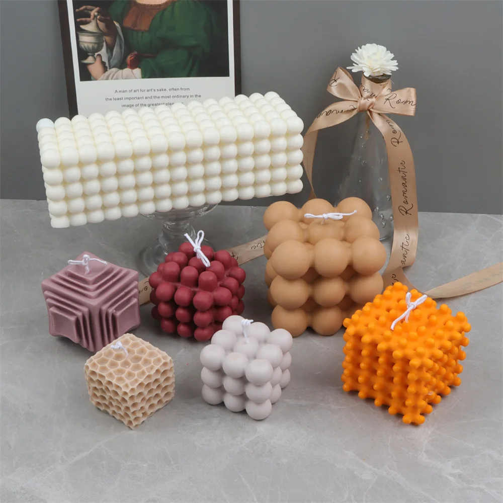 

Geometric Magic Ball Candle Silicone Mold Difusser Plaster DIY 3D Overlapping Rubik's Cube Handmade Soap Aromatherapy Decorate