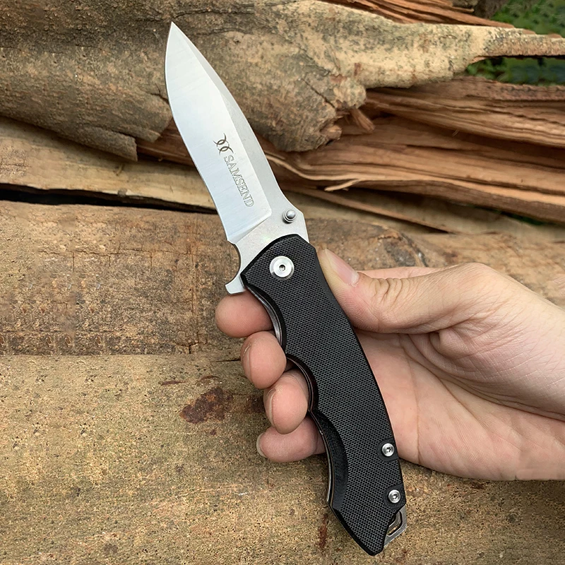 

Многофункциональный складной нож SAMSEND высокой твердости 9CR18MOV лезвие G10 стальная ручка походные ножи для фруктов инструмент для повседневно...